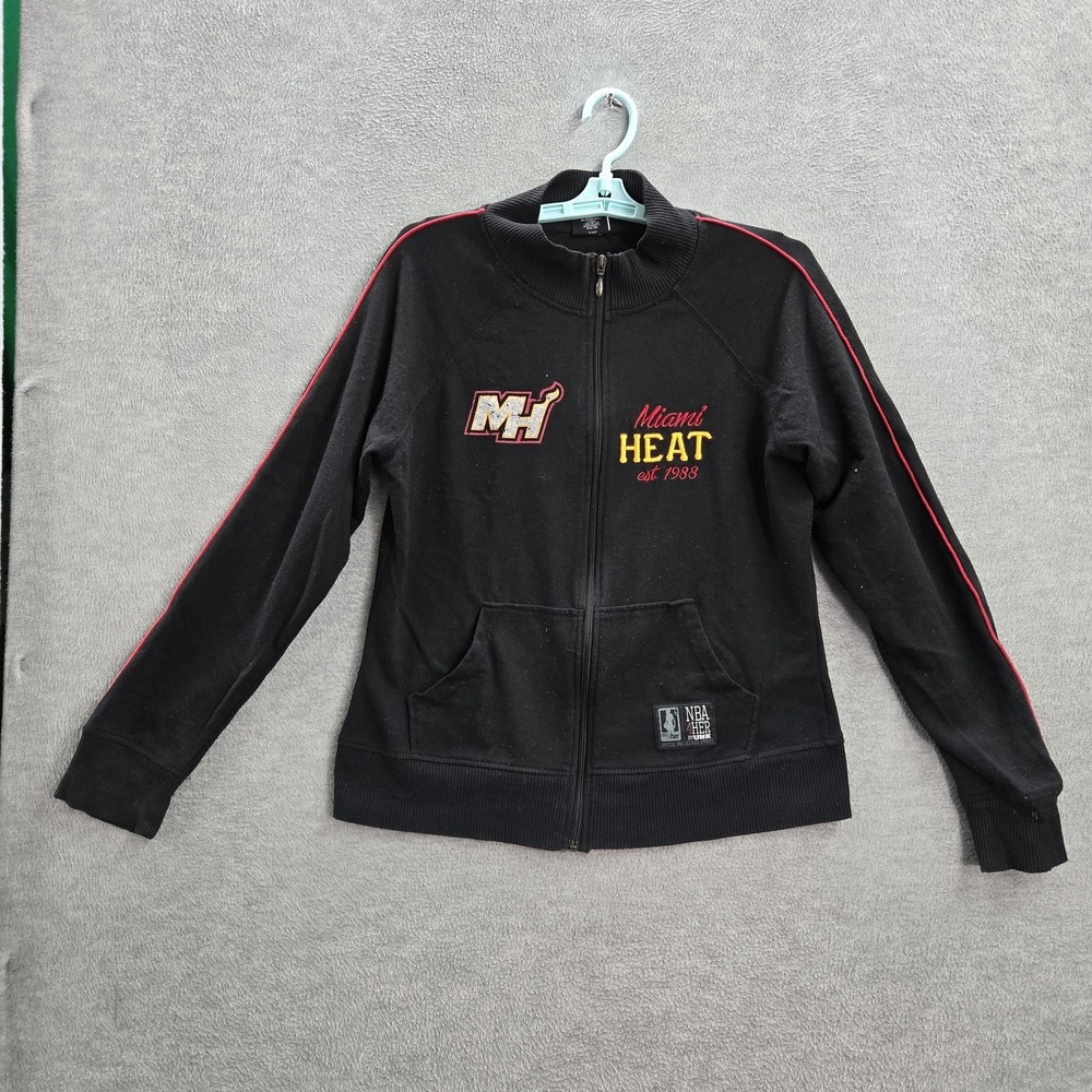Miami Heat‎ Junior Jacket XL Black Embroidery NBA 4HER By UNK